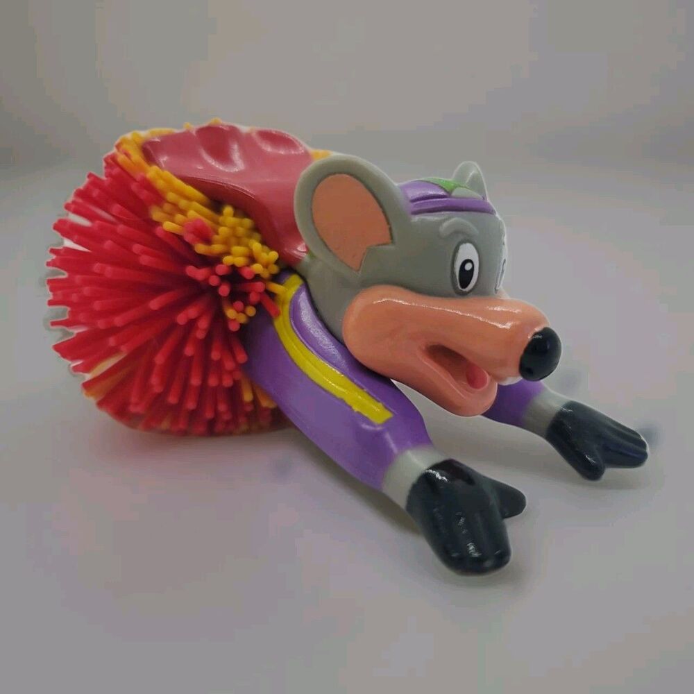 Vintage Chuck E Cheese PVC Koosh Ball Figure Prize Toy Chuckie Super Flying